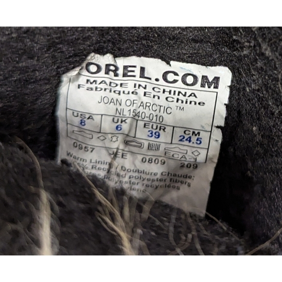 Sorel Joan of Arctic Black Quarry Winter Snow Boots Size 8 - Picture 8 of 9